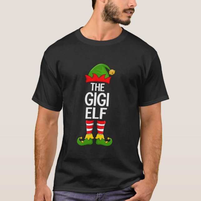 Gigi Elf Matching Family Elf Squad Women Grandma C T-Shirt (Front)