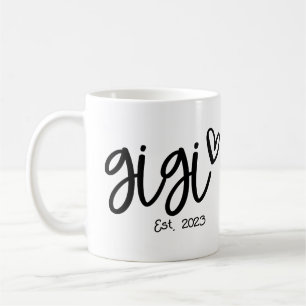 GiGi Established 2023, First Time Grandma Coffee Mug