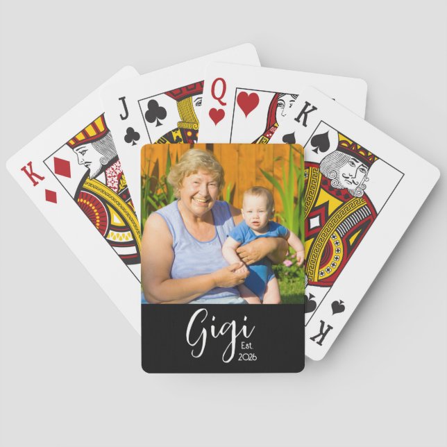 Gigi Established Photo Gift Playing Cards (Back)