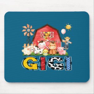 Gigi Farm Cow Birthday Boy Matching Family Party Mouse Pad