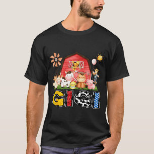 Gigi Farm Cow Birthday Boy Matching Family Party T-Shirt