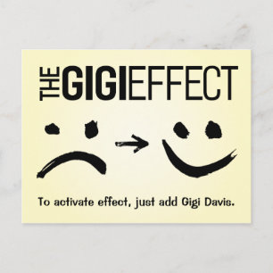 Gigi Greeting - Presenting "the Gigi Effect" Postcard