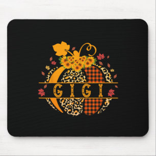 Gigi Leopard Print Pumpkin For Grandma Gigi Women  Mouse Pad