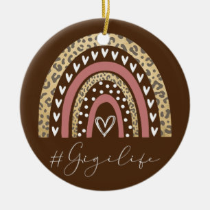 Gigi Life Grandma Cheetah Leopard Women Christmas Ceramic Ornament