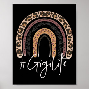 Gigi Life Grandma Cheetah Leopard Women Christmas  Poster