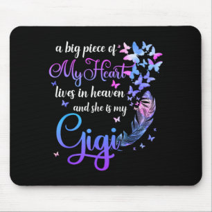 Gigi Lives in Heaven Memorial Grandma Grandchild Mouse Pad