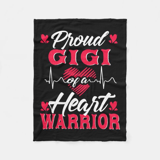 Gigi Of A Heart Warrior Chd Awareness  Fleece Blanket (Front)