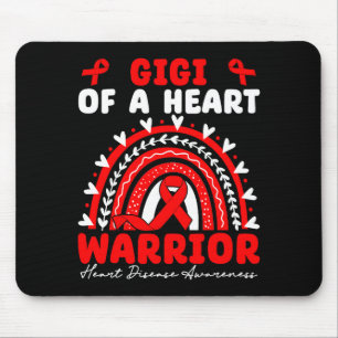 Gigi Of A Heart Warrior Heart Disease Boho Rainbow Mouse Pad