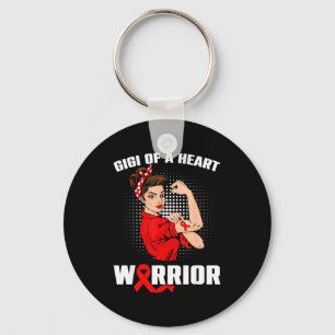 Gigi Of A Heart Warrior Heart Disease Messy Bun Ma Key Ring