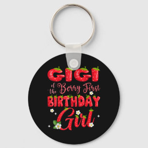 Gigi Of Berry First Birthday Girl Strawberry 1st Key Ring
