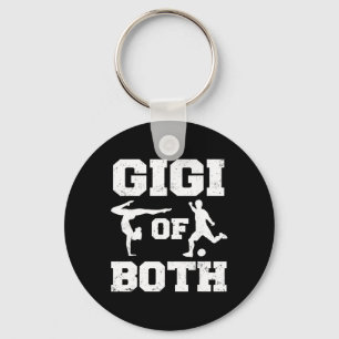 Gigi Of Both Gymnastics Soccer Funny Gymnast Sport Key Ring
