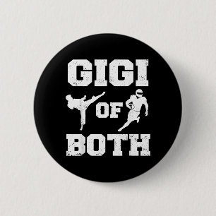 Gigi of Both Taekwondo Football Funny Martial Arts 6 Cm Round Badge
