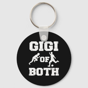 Gigi Of Both Track And Field And Soccer Funny Runn Key Ring