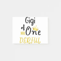 Gigi of MR Onederful Funny 1st Birthday T-Shirt