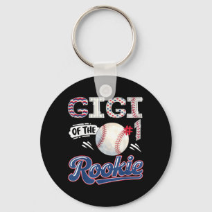 Gigi of Rookie Baseball 1st Birthday Boy Party Key Ring