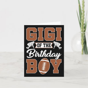 Gigi Of The Birthday Boy Football Party Family Mat Card