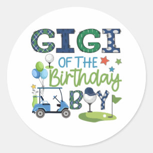 Gigi Of The Birthday Boy Hole In One Golf Sport  Classic Round Sticker