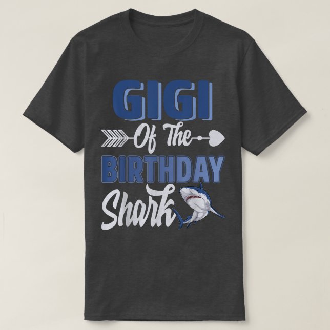 Gigi Of The Birthday Boy Shark Ocean Matching Fami T-Shirt (Design Front)