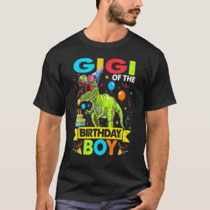 Gigi Of The Birthday Boy T Rex Dinosaur Birthday P T-Shirt