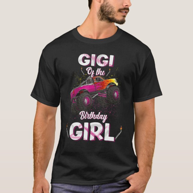 Gigi Of The Birthday Girl Monster Truck Bday Women T-Shirt (Front)