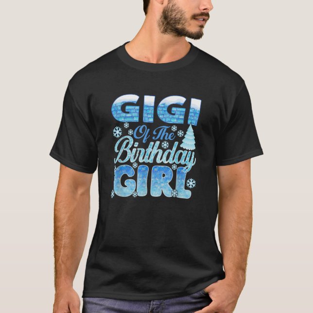 Gigi of The Birthday Girl Snowflakes Themed Matchi T-Shirt (Front)