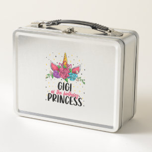 Gigi of the Birthday Girl Unicorn Bday Girl Party Metal Lunch Box