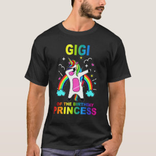 Gigi Of The Birthday Princess Girl Dabbing Unicorn T-Shirt
