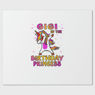 Gigi Of The Birthday Princess Girl - Grandma Dabbi Wrapping Paper