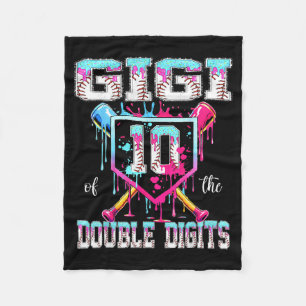 Gigi of the double digits 10th birthday boy fleece blanket