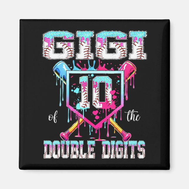 Gigi of the double digits 10th birthday boy magnet (Front)