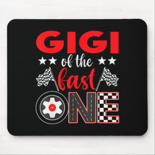 Gigi Of The Fast One Birthday 1st Race Car Family  Mouse Pad