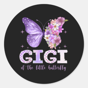 Gigi of The Little Butterfly 1st Birthday Girl Classic Round Sticker