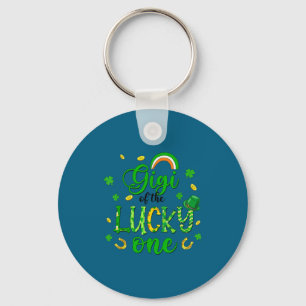 Gigi of the lucky one 1st birthday kids shamrock key ring
