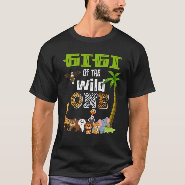 Gigi Of The Wild One Zoo Themed 1st Birthday Party T-Shirt (Front)