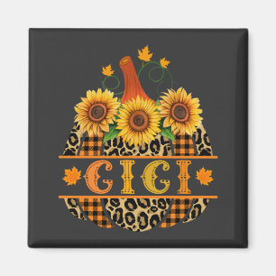 GiGi Pumpkin Leopard Print Sunflower Buffalo Plaid Magnet