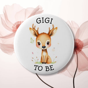 GiGi to be Woodland Themed Baby Shower Button