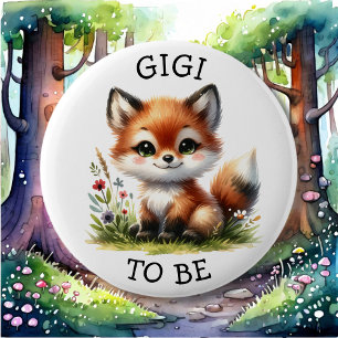 Gigi to be   Woodland Themed Baby Shower  Button