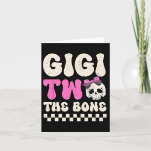 Gigi Two The Bone Halloween 2nd Birthday Girl Fami Card