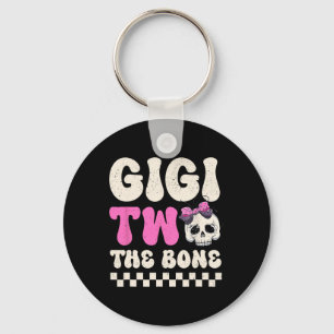 Gigi Two The Bone Halloween 2nd Birthday Girl Fami Key Ring