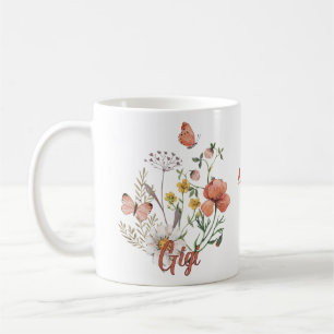Gigi Wildflower Floral Personalised Custom  Mug