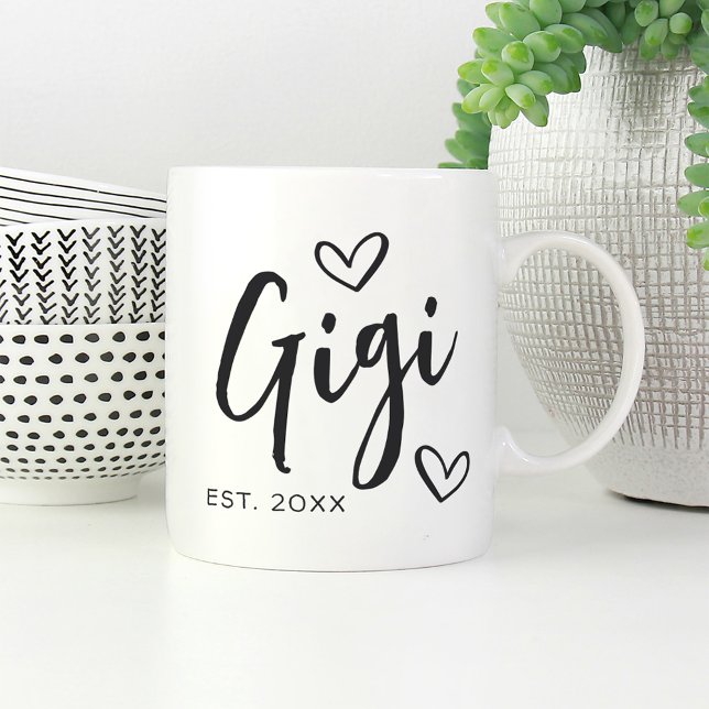 Gigi Year Established Grandma Coffee Mug (Creator Uploaded)