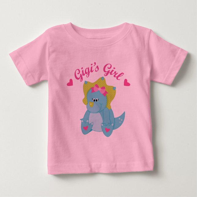 Gigis Girl Dinosaur Baby T-Shirt (Front)