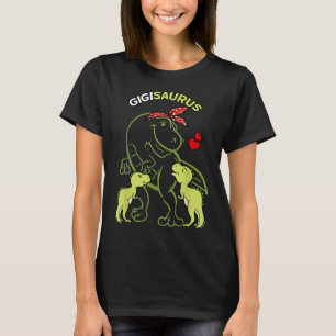Gigisaurus Gigi 2 Kids Dinosaur Mother's Day T-Shirt