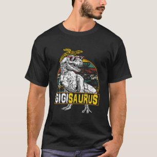 Gigisaurus Leopard T Rex Dinosaur Gigi Saurus Moth T-Shirt