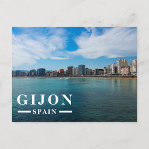 Gijón Spain Coastal Travel Holiday Postcard