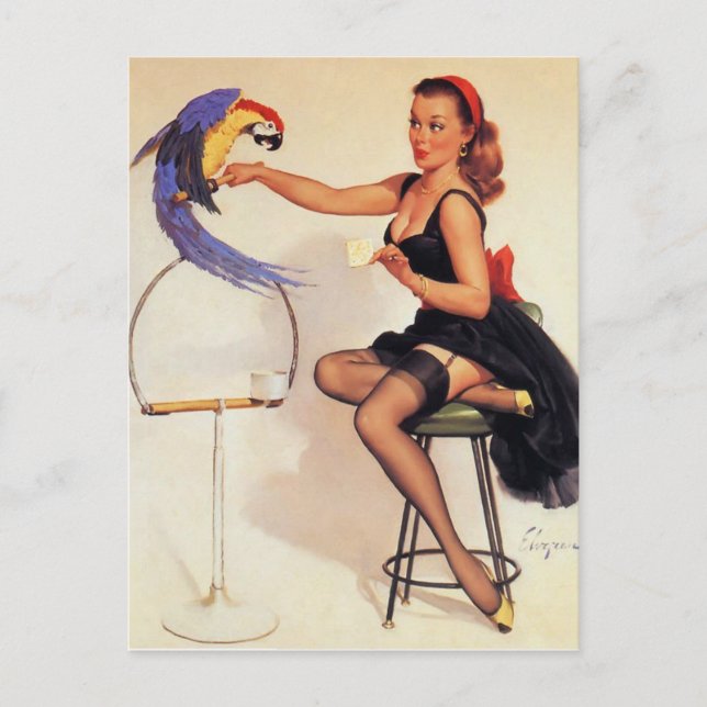 Gil Elvgren  - Vintage pin up Postcard (Front)