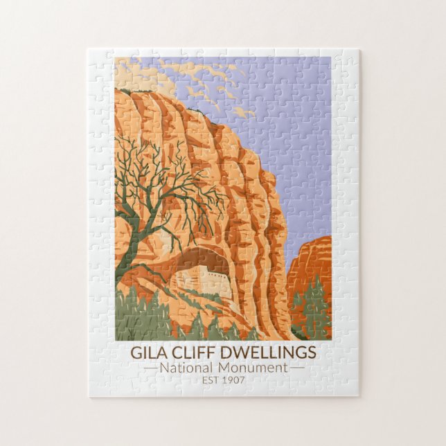 Gila Cliff Dwellings National Monument New Mexico Jigsaw Puzzle (Vertical)