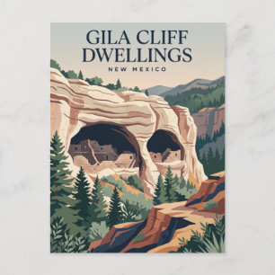 Gila Cliff Dwellings New Mexico Postcard