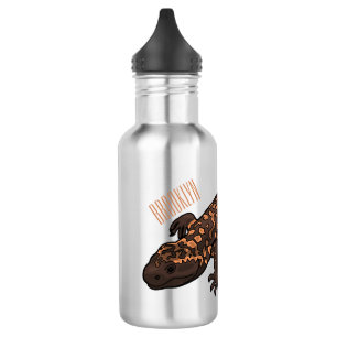 Gila monster cartoon illustration 532 ml water bottle