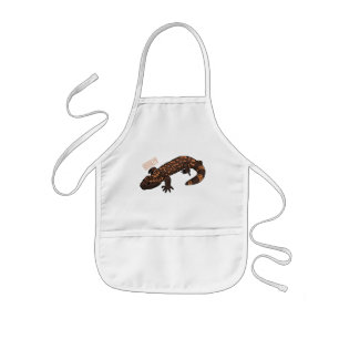 Gila monster cartoon illustration kids apron